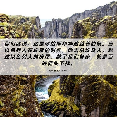 Picture 06 - 出 埃 及 记 12:27 CUVS - 你 们 就 说 ： 这 是 献 给 耶 和 华 - Bible Verse Picture