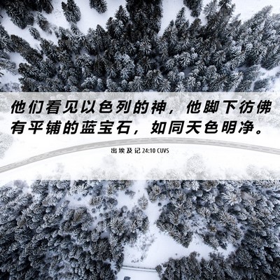 Picture 06 - 出 埃 及 记 24:10 CUVS - 他 们 看 见 以 色 列 的 神 ， 他 脚 - Bible Verse Picture