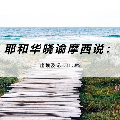 Picture 06 - 出 埃 及 记 30:11 CUVS - 耶 和 华 晓 谕 摩 西 说 - Bible Verse Picture