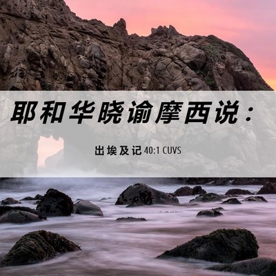 Picture 06 - 出 埃 及 记 40:1 CUVS - 耶 和 华 晓 谕 摩 西 说 - Bible Verse Picture