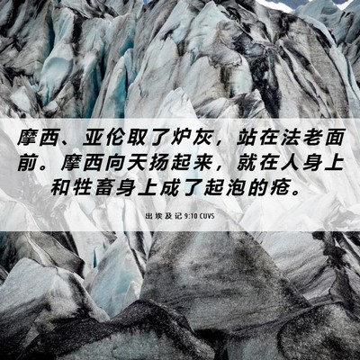 Picture 06 - 出 埃 及 记 9:10 CUVS - 摩 西 、 亚 伦 取 了 炉 灰 ， 站 在 - Bible Verse Picture