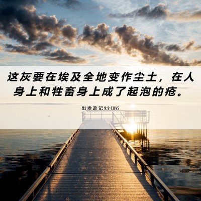 Picture 06 - 出 埃 及 记 9:9 CUVS - 这 灰 要 在 埃 及 全 地 变 作 尘 土 - Bible Verse Picture