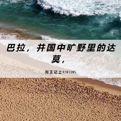 Picture 06 - 列 王 记 上 9:18 CUVS - 巴 拉 ， 并 国 中 旷 野 里 的 达 莫 - Bible Verse Picture