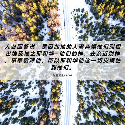 Picture 06 - 列 王 记 上 9:9 CUVS - 人 必 回 答 说 ： 是 因 此 地 的 人 - Bible Verse Picture