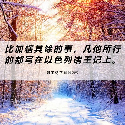 Picture 06 - 列 王 记 下 15:26 CUVS - 比 加 辖 其 馀 的 事 ， 凡 他 所 行 - Bible Verse Picture