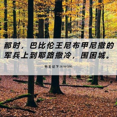 Picture 06 - 列 王 记 下 24:10 CUVS - 那 时 ， 巴 比 伦 王 尼 布 甲 尼 撒 - Bible Verse Picture