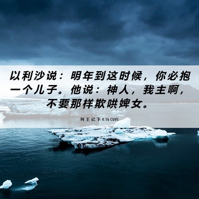 Picture 06 - 列 王 记 下 4:16 CUVS - 以 利 沙 说 ： 明 年 到 这 时 候 ， - Bible Verse Picture
