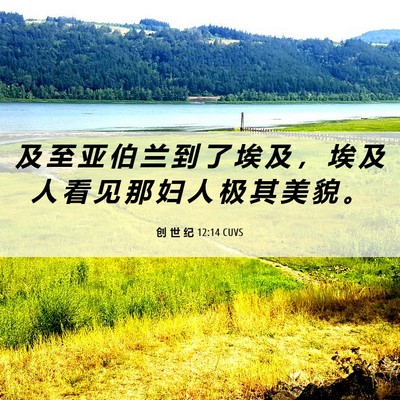Picture 06 - 创 世 纪 12:14 CUVS - 及 至 亚 伯 兰 到 了 埃 及 ， 埃 及 - Bible Verse Picture