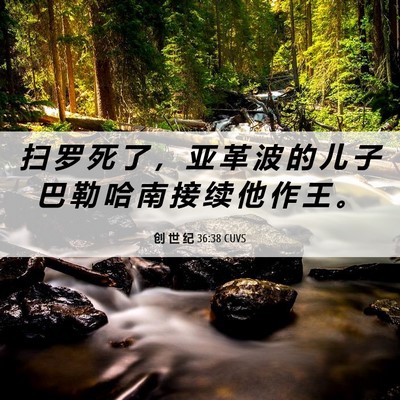 Picture 06 - 创 世 纪 36:38 CUVS - 扫 罗 死 了 ， 亚 革 波 的 儿 子 巴 - Bible Verse Picture