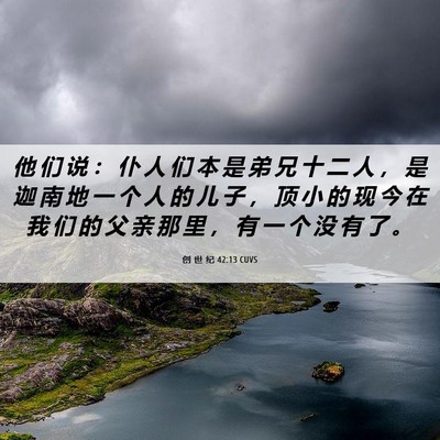 Picture 06 - 创 世 纪 42:13 CUVS - 他 们 说 ： 仆 人 们 本 是 弟 兄 十 - Bible Verse Picture