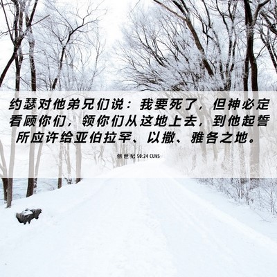 Picture 06 - 创 世 纪 50:24 CUVS - 约 瑟 对 他 弟 兄 们 说 ： 我 要 死 - Bible Verse Picture