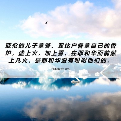Picture 06 - 利 未 记 10:1 CUVS - 亚 伦 的 儿 子 拿 答 、 亚 比 户 各 - Bible Verse Picture