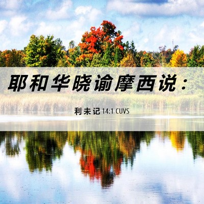 Picture 06 - 利 未 记 14:1 CUVS - 耶 和 华 晓 谕 摩 西 说 - Bible Verse Picture
