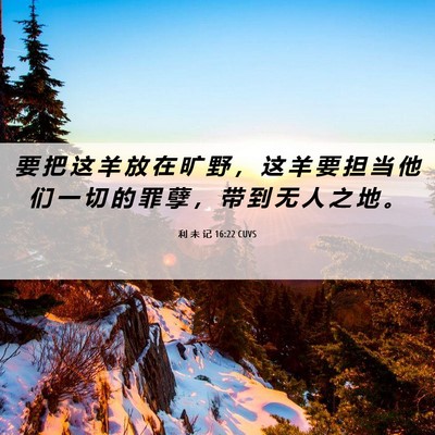 Picture 06 - 利 未 记 16:22 CUVS - 要 把 这 羊 放 在 旷 野 ， 这 羊 要 - Bible Verse Picture