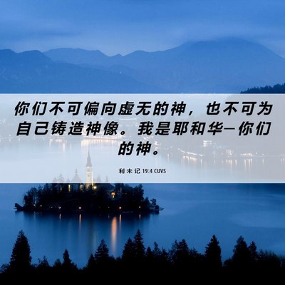 Picture 06 - 利 未 记 19:4 CUVS - 你 们 不 可 偏 向 虚 无 的 神 ， 也 - Bible Verse Picture