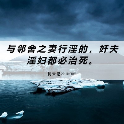 Picture 06 - 利 未 记 20:10 CUVS - 与 邻 舍 之 妻 行 淫 的 ， 奸 夫 淫 - Bible Verse Picture
