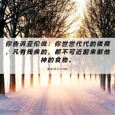 Picture 06 - 利 未 记 21:17 CUVS - 你 告 诉 亚 伦 说 ： 你 世 世 代 代 - Bible Verse Picture
