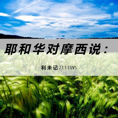 Picture 06 - 利 未 记 23:1 CUVS - 耶 和 华 对 摩 西 说 - Bible Verse Picture