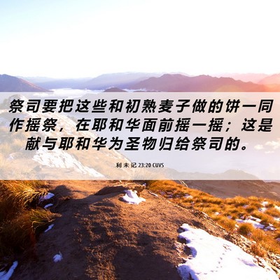 Picture 06 - 利 未 记 23:20 CUVS - 祭 司 要 把 这 些 和 初 熟 麦 子 做 - Bible Verse Picture