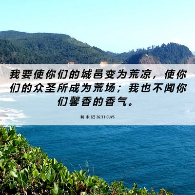 Picture 06 - 利 未 记 26:31 CUVS - 我 要 使 你 们 的 城 邑 变 为 荒 凉 - Bible Verse Picture