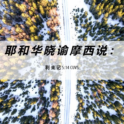 Picture 06 - 利 未 记 5:14 CUVS - 耶 和 华 晓 谕 摩 西 说 - Bible Verse Picture