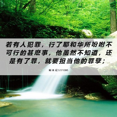 Picture 06 - 利 未 记 5:17 CUVS - 若 有 人 犯 罪 ， 行 了 耶 和 华 所 - Bible Verse Picture