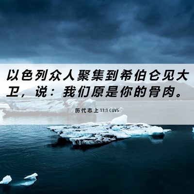 Picture 06 - 历 代 志 上 11:1 CUVS - 以 色 列 众 人 聚 集 到 希 伯 仑 见 - Bible Verse Picture
