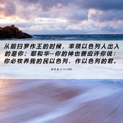 Picture 06 - 历 代 志 上 11:2 CUVS - 从 前 扫 罗 作 王 的 时 候 ， 率 领 - Bible Verse Picture