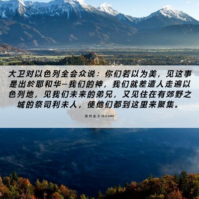Picture 06 - 历 代 志 上 13:2 CUVS - 大 卫 对 以 色 列 全 会 众 说 ： 你 - Bible Verse Picture