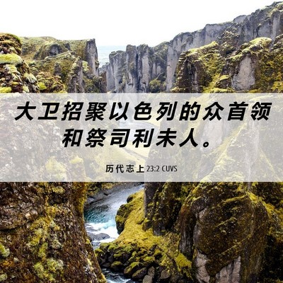 Picture 06 - 历 代 志 上 23:2 CUVS - 大 卫 招 聚 以 色 列 的 众 首 领 和 - Bible Verse Picture