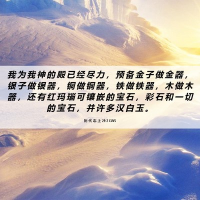 Picture 06 - 历 代 志 上 29:2 CUVS - 我 为 我 神 的 殿 已 经 尽 力 ， 预 - Bible Verse Picture