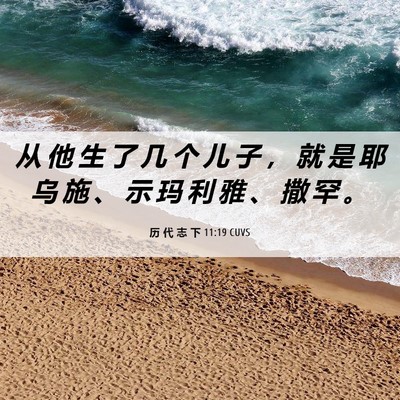 Picture 06 - 历 代 志 下 11:19 CUVS - 从 他 生 了 几 个 儿 子 ， 就 是 耶 - Bible Verse Picture