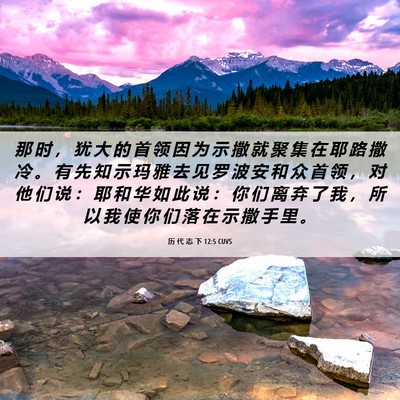 Picture 06 - 历 代 志 下 12:5 CUVS - 那 时 ， 犹 大 的 首 领 因 为 示 撒 - Bible Verse Picture
