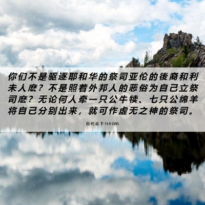 Picture 06 - 历 代 志 下 13:9 CUVS - 你 们 不 是 驱 逐 耶 和 华 的 祭 司 - Bible Verse Picture