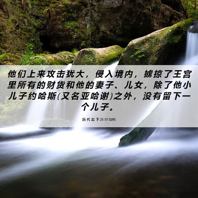 Picture 06 - 历 代 志 下 21:17 CUVS - 他 们 上 来 攻 击 犹 大 ， 侵 入 境 - Bible Verse Picture