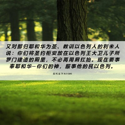 Picture 06 - 历 代 志 下 35:3 CUVS - 又 对 那 归 耶 和 华 为 圣 、 教 训 - Bible Verse Picture