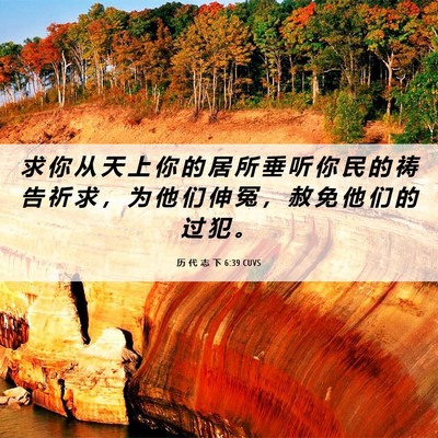 Picture 06 - 历 代 志 下 6:39 CUVS - 求 你 从 天 上 你 的 居 所 垂 听 你 - Bible Verse Picture