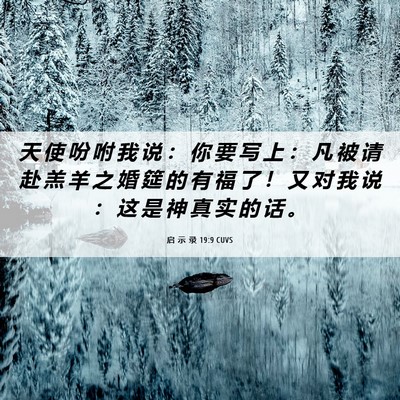 Picture 06 - 启 示 录 19:9 CUVS - 天 使 吩 咐 我 说 ： 你 要 写 上 ： - Bible Verse Picture
