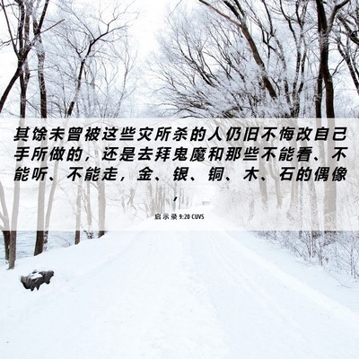 Picture 06 - 启 示 录 9:20 CUVS - 其 馀 未 曾 被 这 些 灾 所 杀 的 人 - Bible Verse Picture