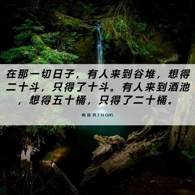 Picture 06 - 哈 该 书 2:16 CUVS - 在 那 一 切 日 子 ， 有 人 来 到 谷 - Bible Verse Picture