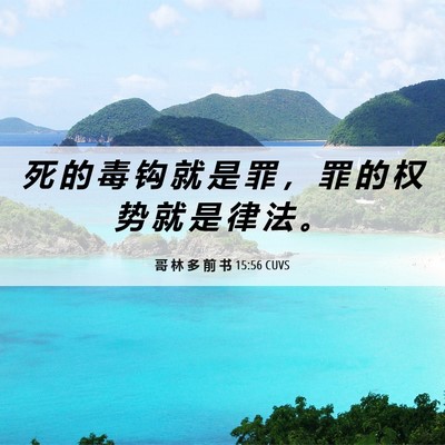 Picture 06 - 哥 林 多 前 书 15:56 CUVS - 死 的 毒 钩 就 是 罪 ， 罪 的 权 势 - Bible Verse Picture