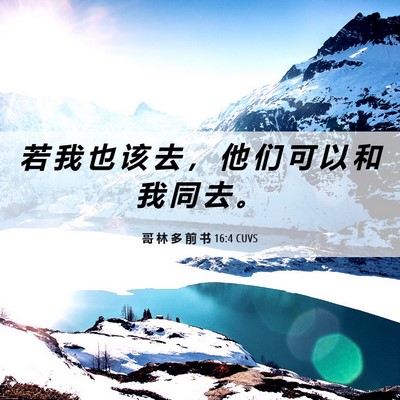 Picture 06 - 哥 林 多 前 书 16:4 CUVS - 若 我 也 该 去 ， 他 们 可 以 和 我 - Bible Verse Picture