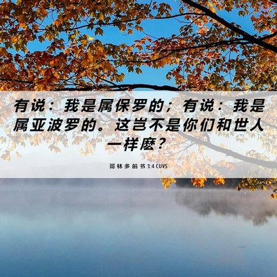 Picture 06 - 哥 林 多 前 书 3:4 CUVS - 有 说 ： 我 是 属 保 罗 的 ； 有 说 - Bible Verse Picture