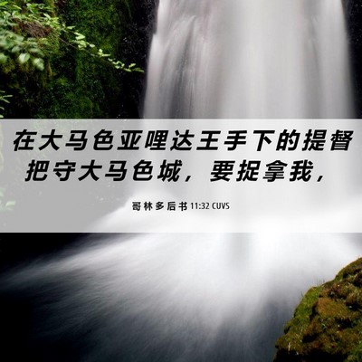 Picture 06 - 哥 林 多 后 书 11:32 CUVS - 在 大 马 色 亚 哩 达 王 手 下 的 提 - Bible Verse Picture