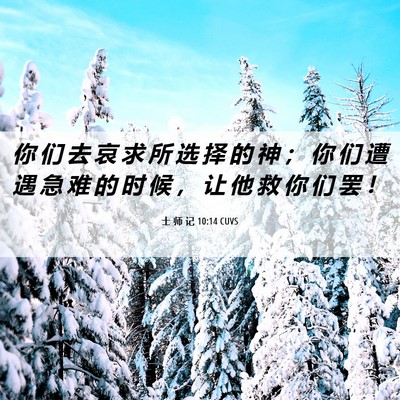 Picture 06 - 士 师 记 10:14 CUVS - 你 们 去 哀 求 所 选 择 的 神 ； 你 - Bible Verse Picture