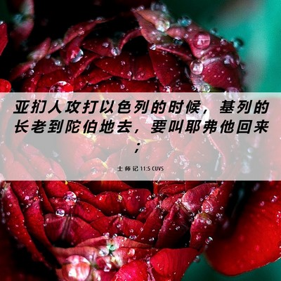 Picture 06 - 士 师 记 11:5 CUVS - 亚 扪 人 攻 打 以 色 列 的 时 候 ， - Bible Verse Picture