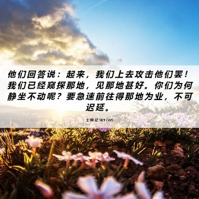 Picture 06 - 士 师 记 18:9 CUVS - 他 们 回 答 说 ： 起 来 ， 我 们 上 - Bible Verse Picture