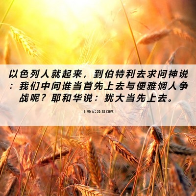 Picture 06 - 士 师 记 20:18 CUVS - 以 色 列 人 就 起 来 ， 到 伯 特 利 - Bible Verse Picture