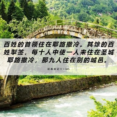 Picture 06 - 尼 希 米 记 11:1 CUVS - 百 姓 的 首 领 住 在 耶 路 撒 冷 。 - Bible Verse Picture