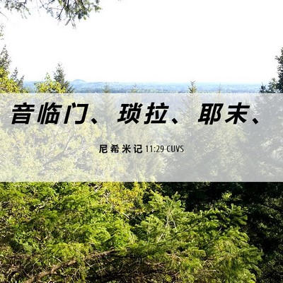 Picture 06 - 尼 希 米 记 11:29 CUVS - 音 临 门 、 琐 拉 、 耶 末 - Bible Verse Picture